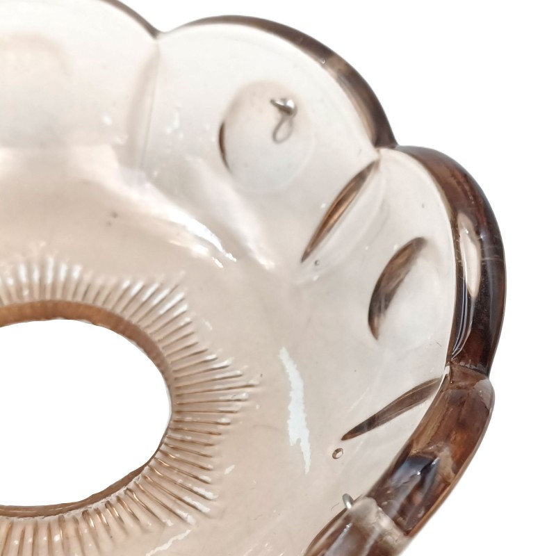 Chandelier glass Bobeche smoke tint 