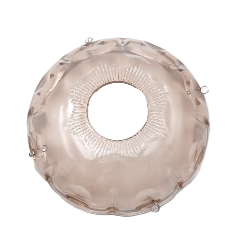 Chandelier glass Bobeche smoke tint 
