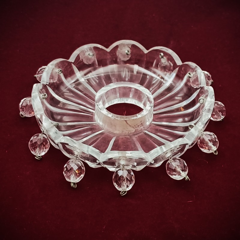 Large vintage chandelier glass saucer