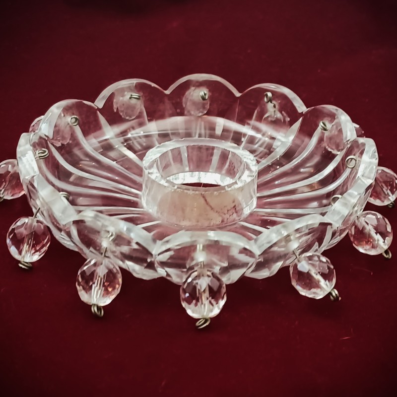 Large vintage chandelier glass saucer