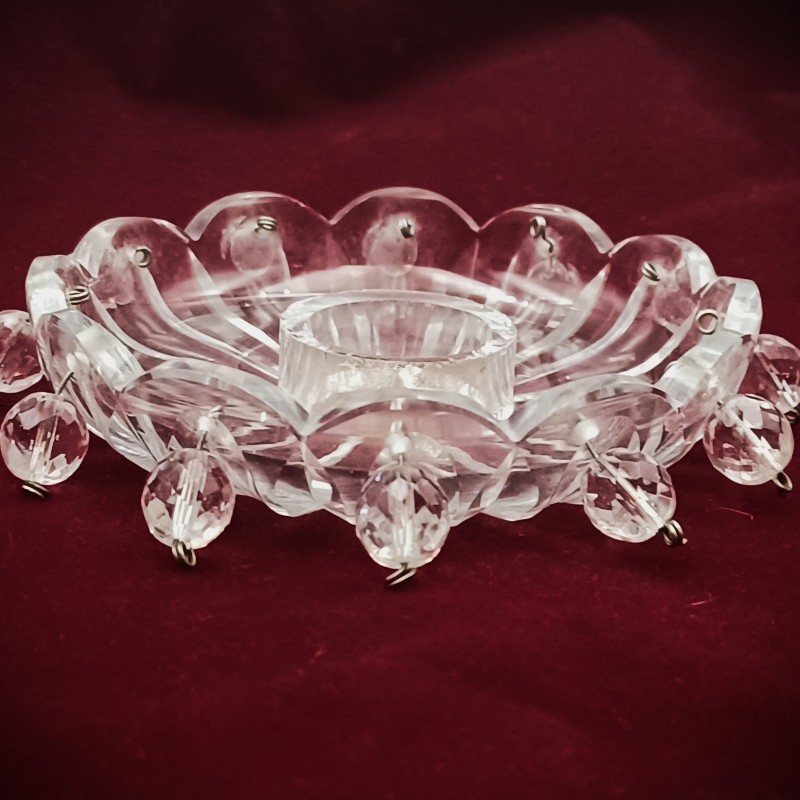 Large vintage chandelier glass saucer