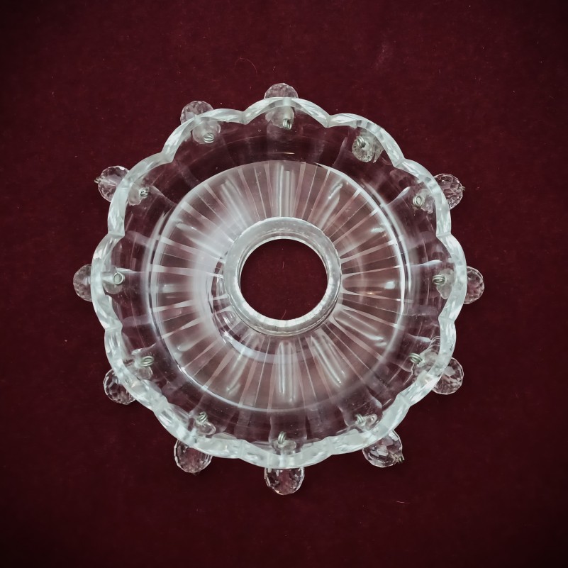 Large vintage chandelier glass saucer