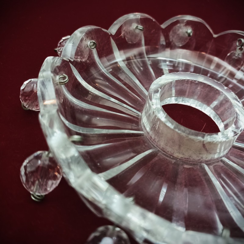 Large vintage chandelier glass saucer