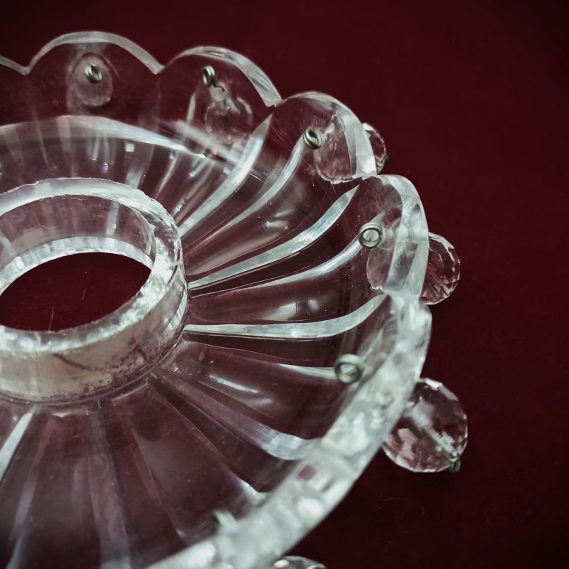 Large vintage chandelier glass saucer