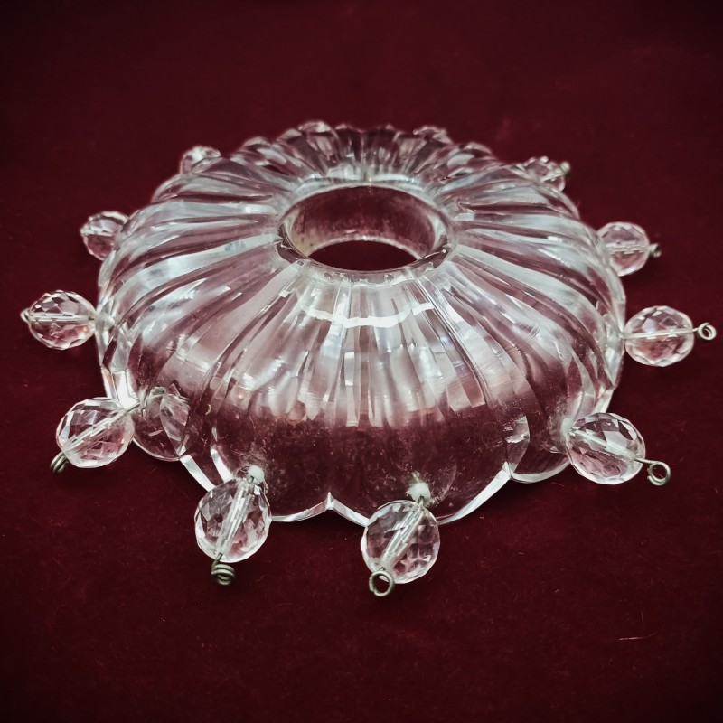 Large vintage chandelier glass saucer