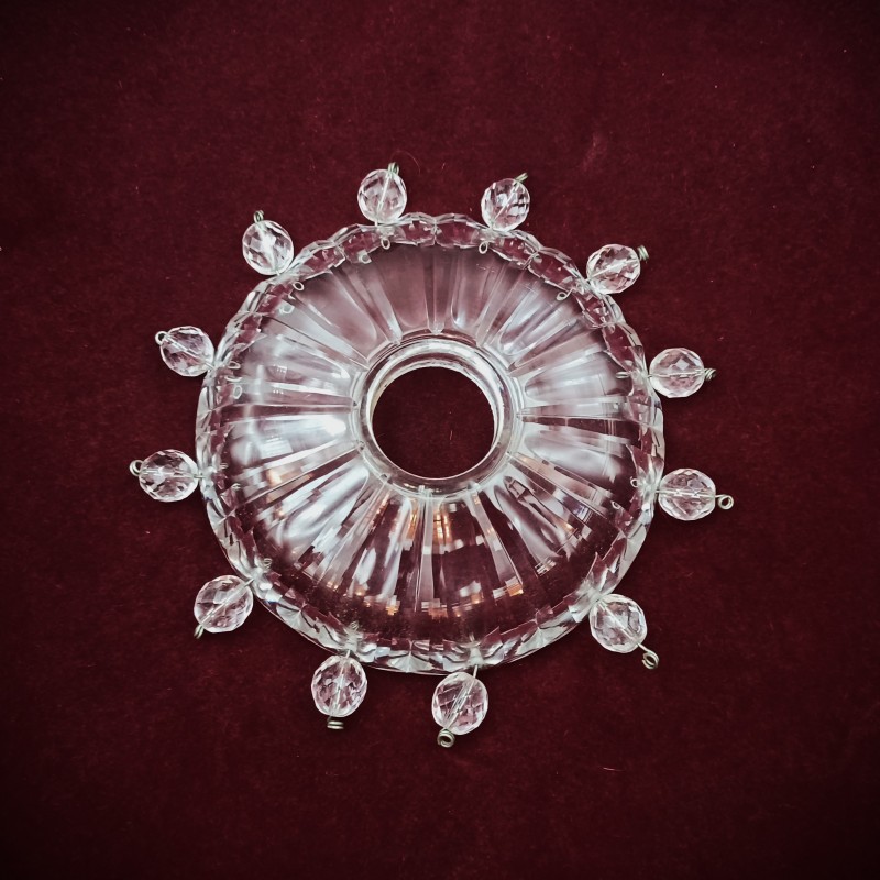 Large vintage chandelier glass saucer