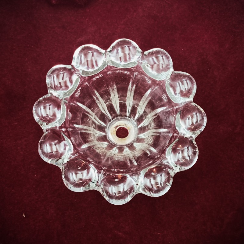 RARE VINTAGE CHANDELIER GLASS TOP CANOPY