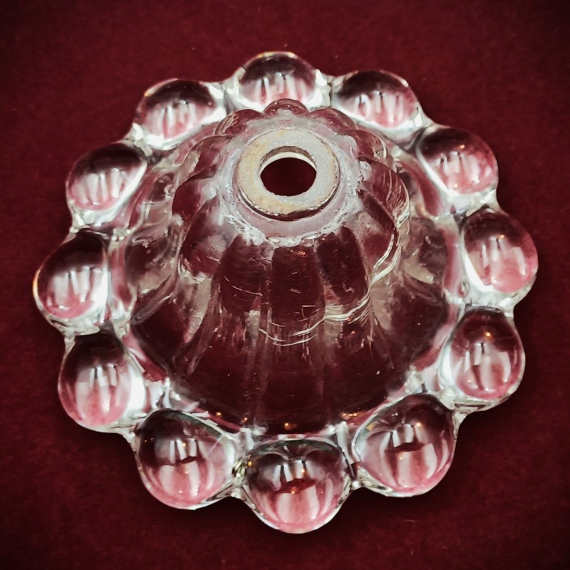 RARE VINTAGE CHANDELIER GLASS TOP CANOPY