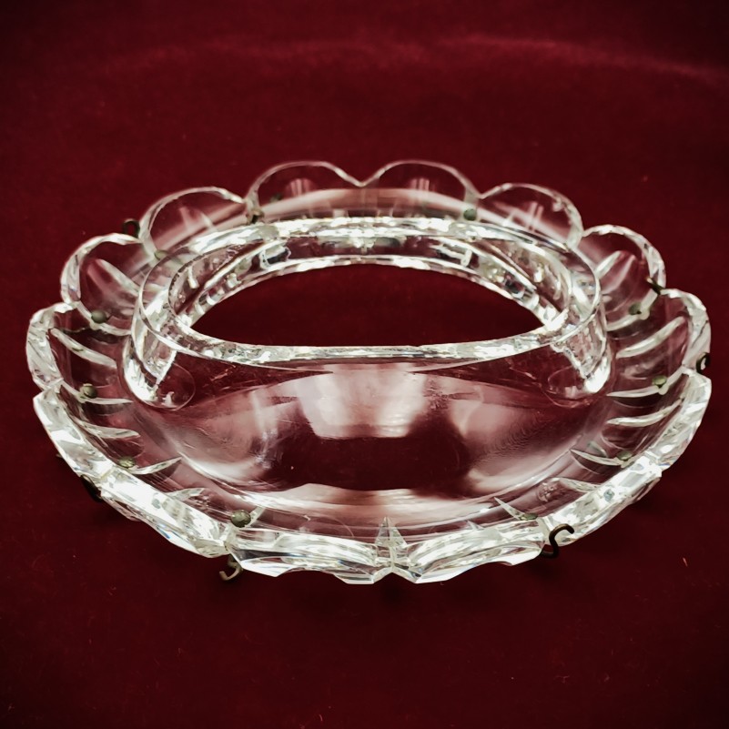 Antique chandelier double socketed pan early 19th century
