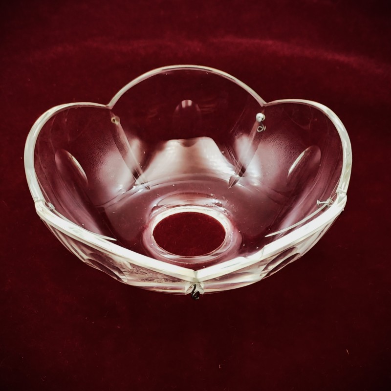 Vintage chandelier glass saucer hand blown