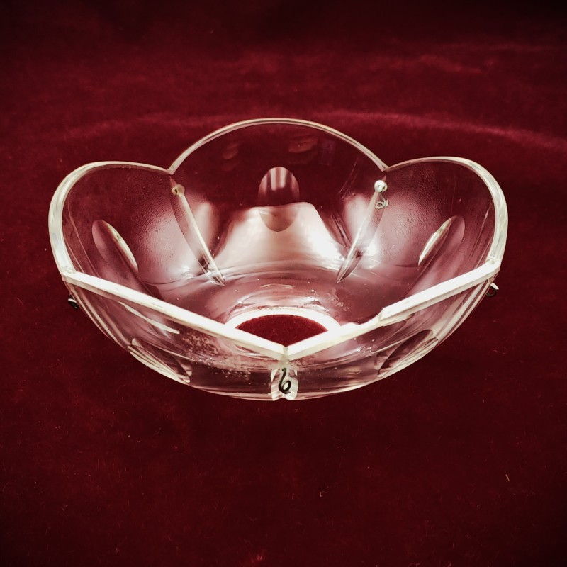 Vintage chandelier glass saucer hand blown