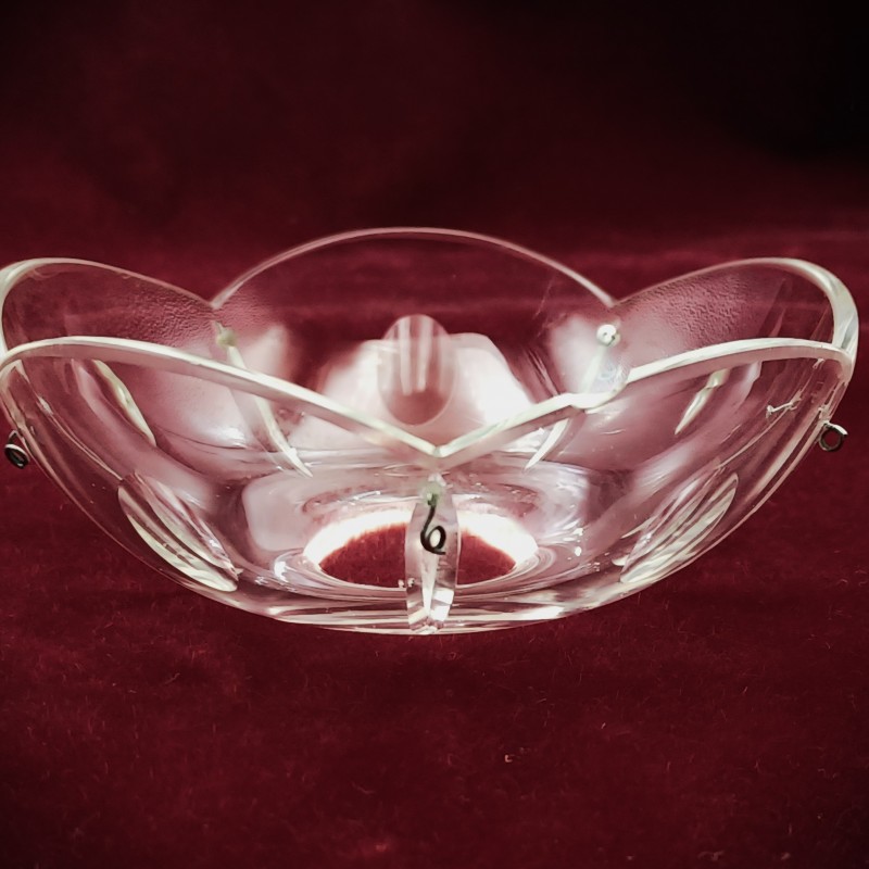 Vintage chandelier glass saucer hand blown