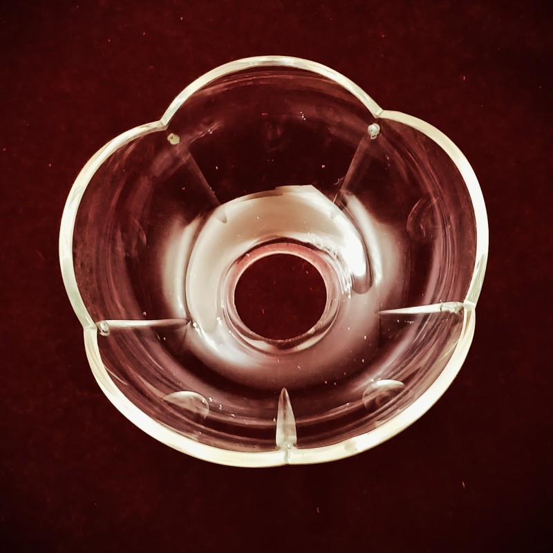 Vintage chandelier glass saucer hand blown