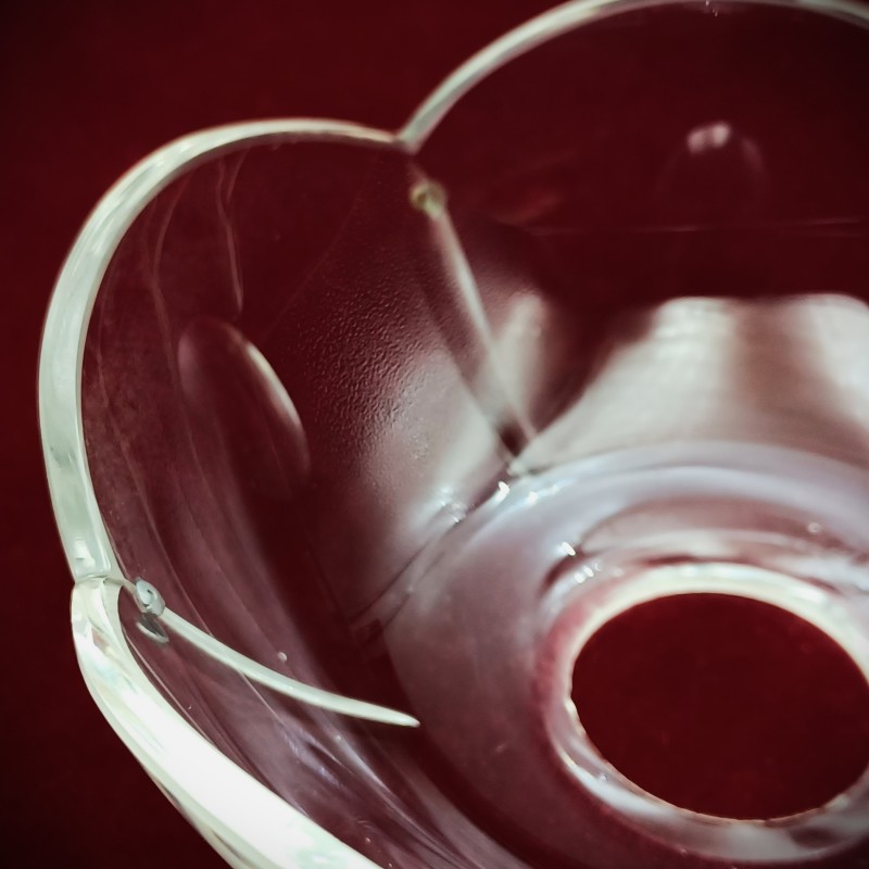 Vintage chandelier glass saucer hand blown