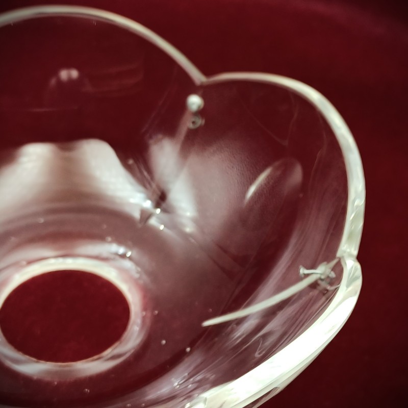Vintage chandelier glass saucer hand blown