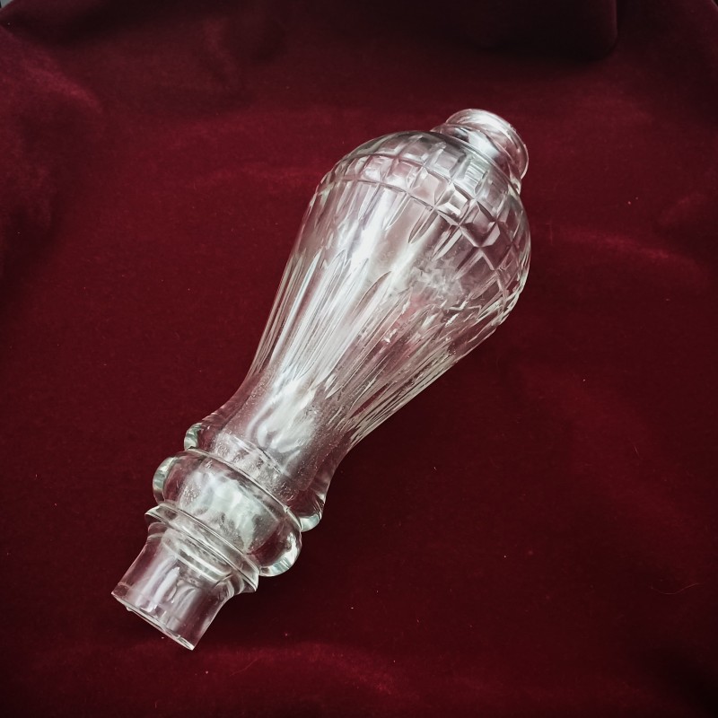 Vintage Clear Glass Chandelier Centre Brake Piece