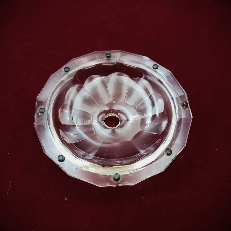 OLD CHANDELIER GLASS PATTERN SAUCER 