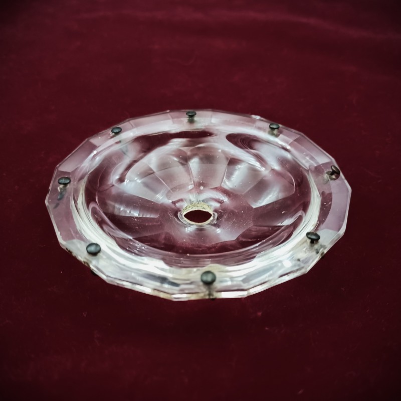 OLD CHANDELIER GLASS PATTERN SAUCER 