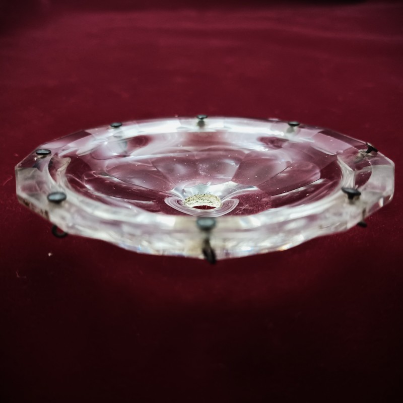 OLD CHANDELIER GLASS PATTERN SAUCER 