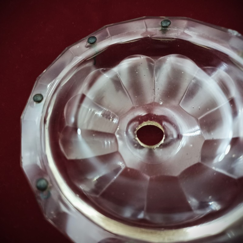 OLD CHANDELIER GLASS PATTERN SAUCER 