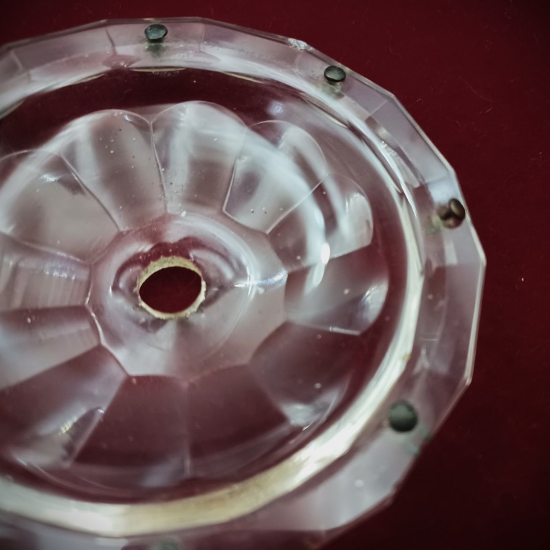 OLD CHANDELIER GLASS PATTERN SAUCER 