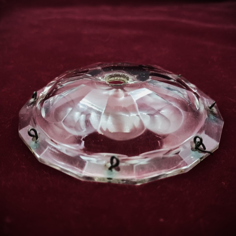 OLD CHANDELIER GLASS PATTERN SAUCER 