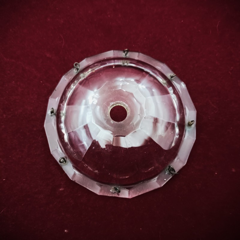 OLD CHANDELIER GLASS PATTERN SAUCER 