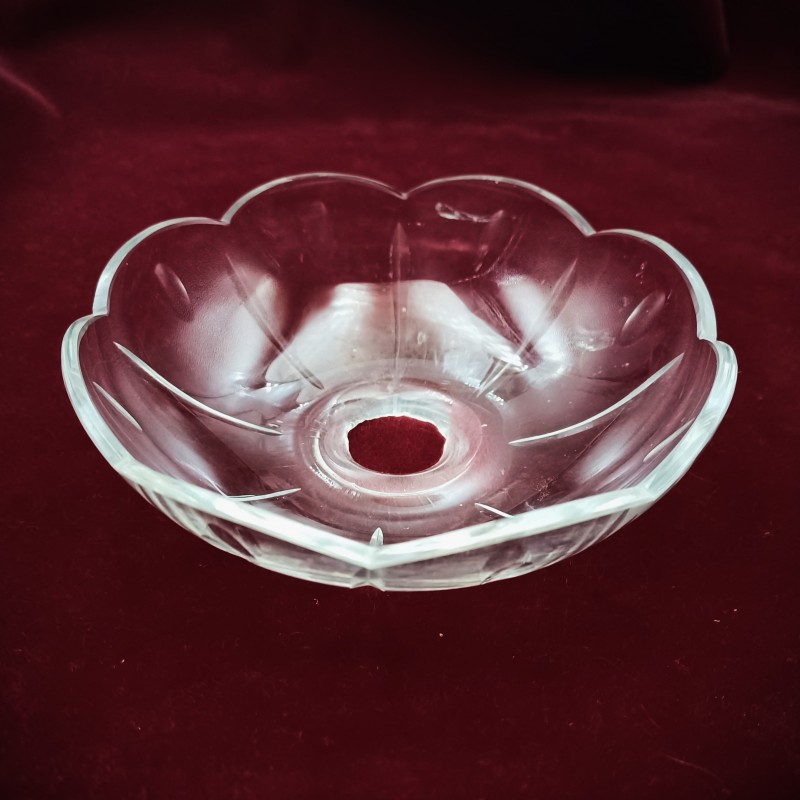Large glass chandelier pan