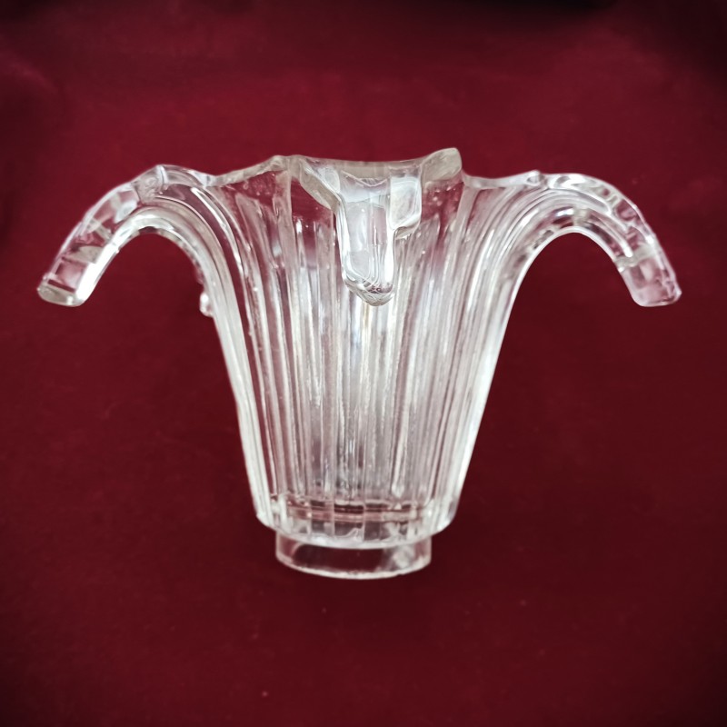 Glass chandelier open top canopy 