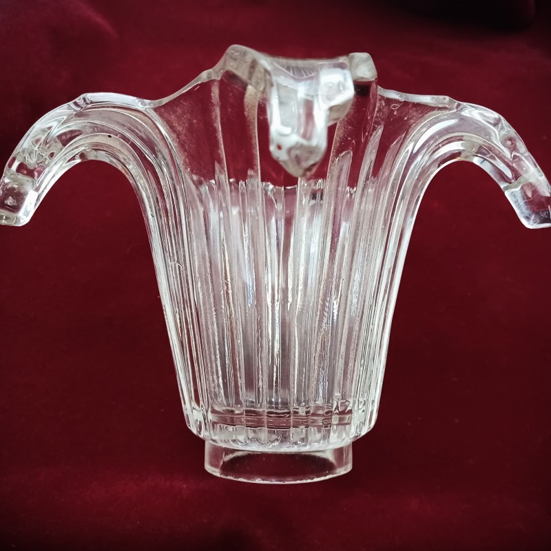 Glass chandelier open top canopy 