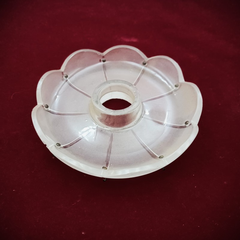 Antique frosted glass chandelier pan