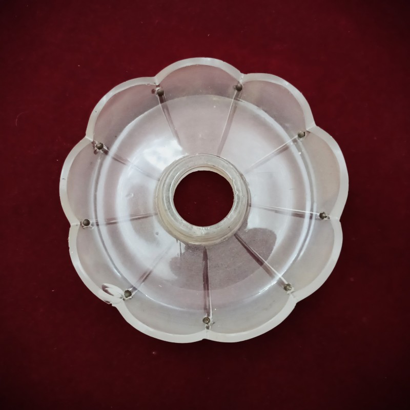 Antique frosted glass chandelier pan
