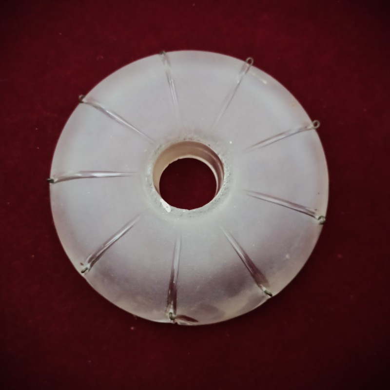 Antique frosted glass chandelier pan