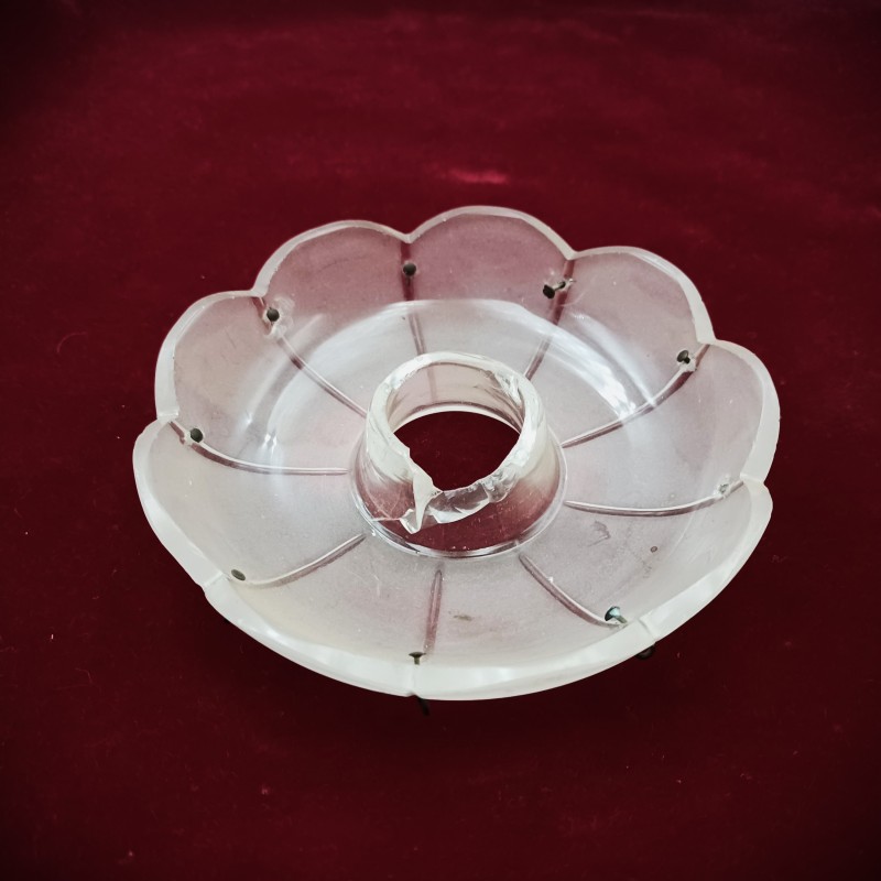 Frosted Antique glass chandelier pan 