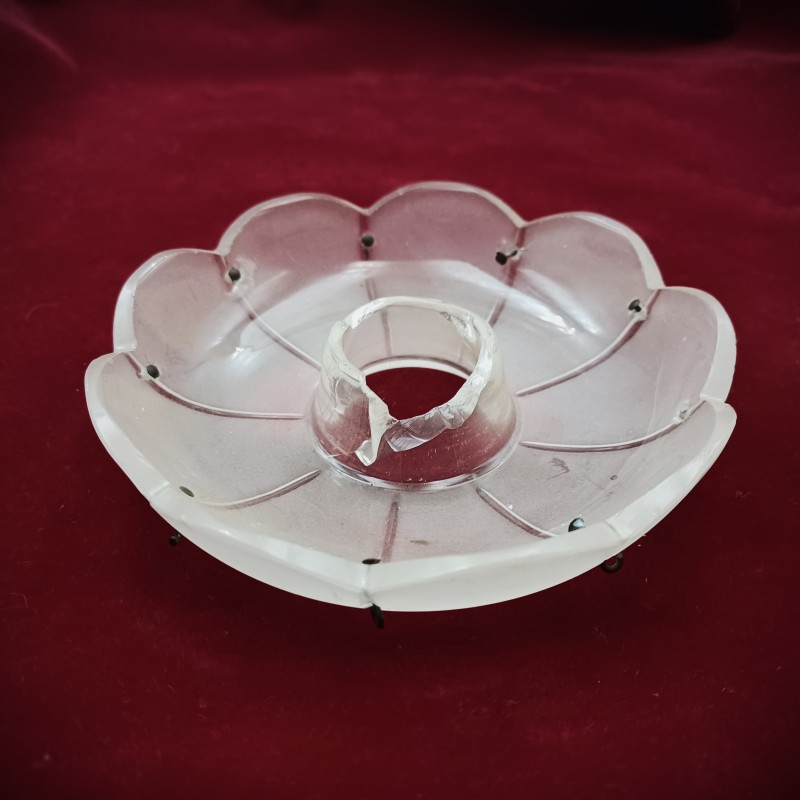 Frosted Antique glass chandelier pan 
