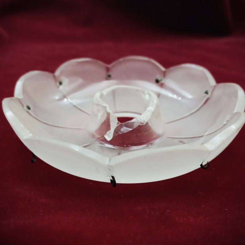 Frosted Antique glass chandelier pan 