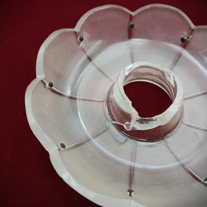 Frosted Antique glass chandelier pan 