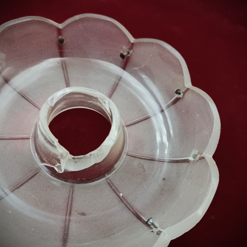 Frosted Antique glass chandelier pan 