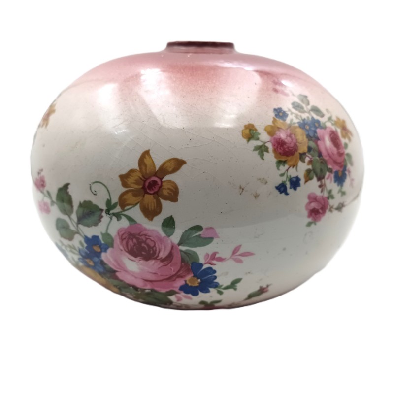 Floral Ceramic Chandelier Centre Piece Painted Rose Design