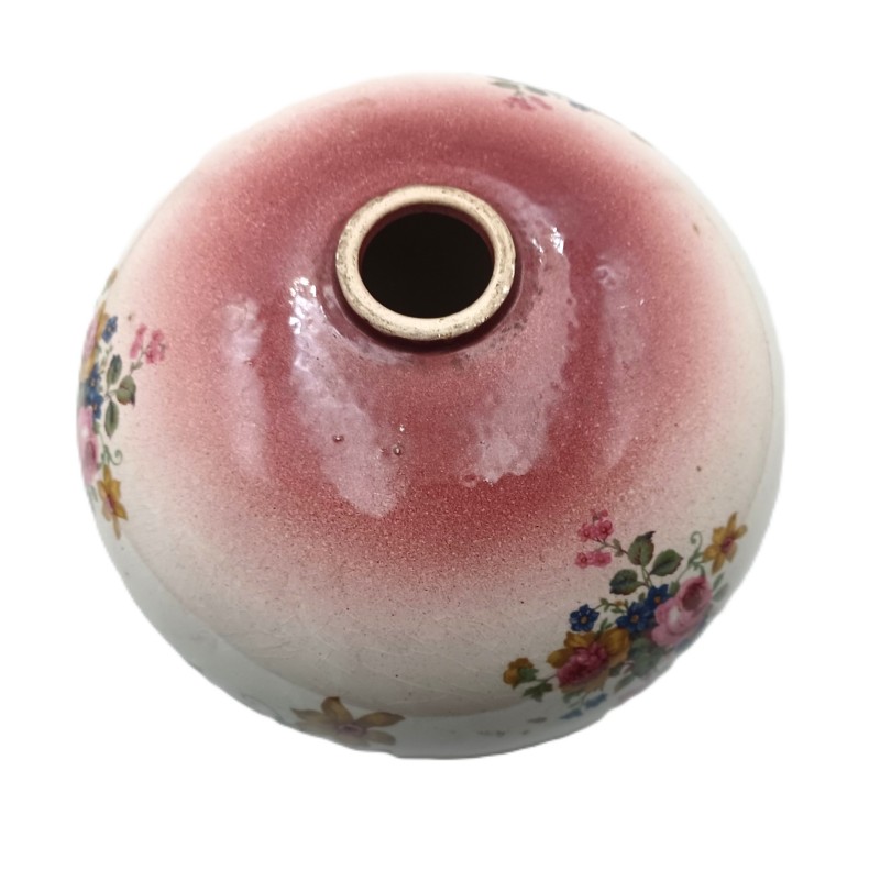 Floral Ceramic Chandelier Centre Piece Painted Rose Design
