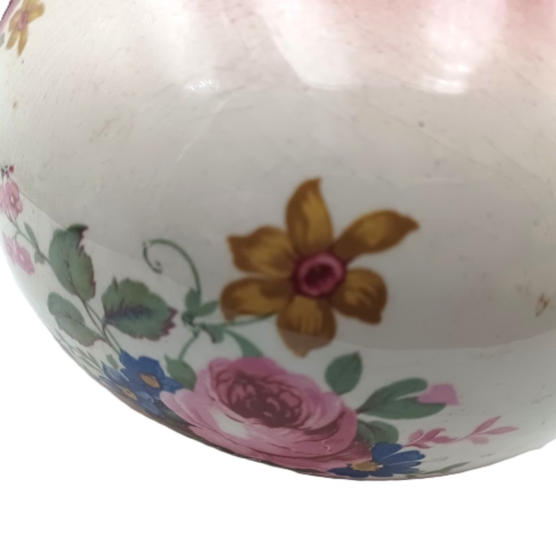 Floral Ceramic Chandelier Centre Piece Painted Rose Design