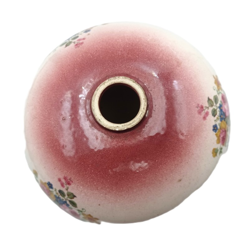 Floral Ceramic Chandelier Centre Piece Painted Rose Design