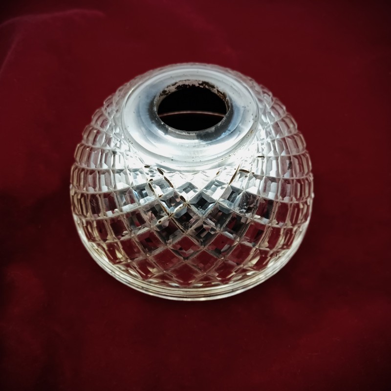 Chandelier stem bowl silvered 