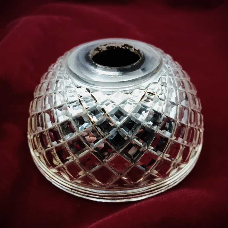 Chandelier stem bowl silvered 