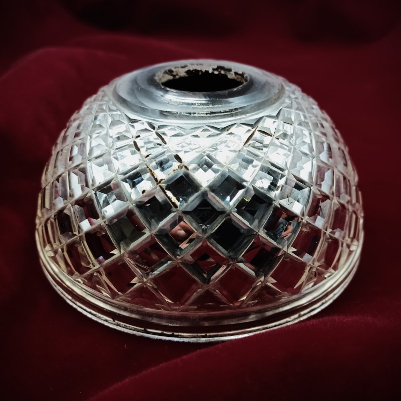 Chandelier stem bowl silvered 