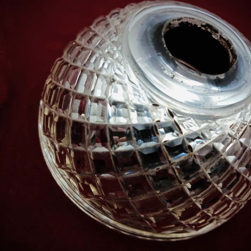 Chandelier stem bowl silvered 