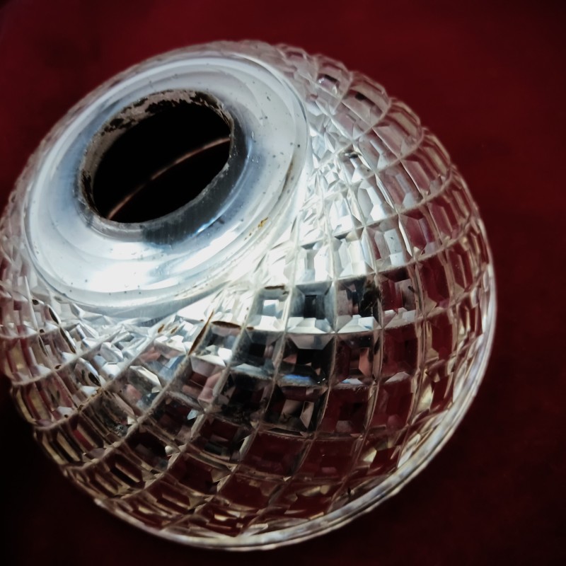 Chandelier stem bowl silvered 