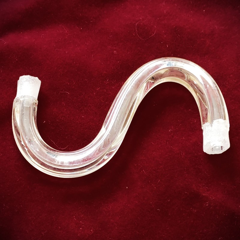 Fluted glass chandelier wall light arm 