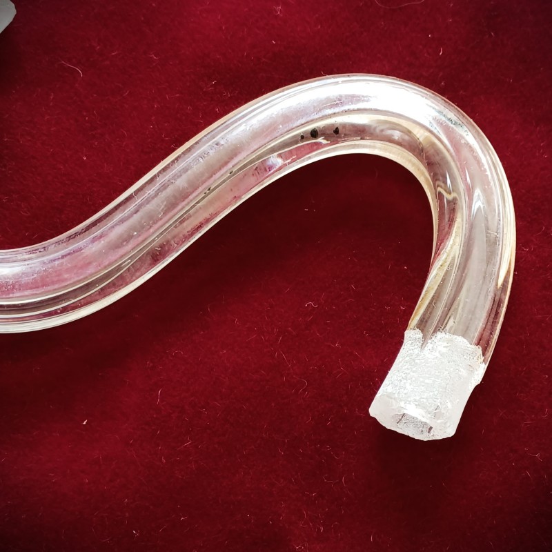 Fluted glass chandelier wall light arm 
