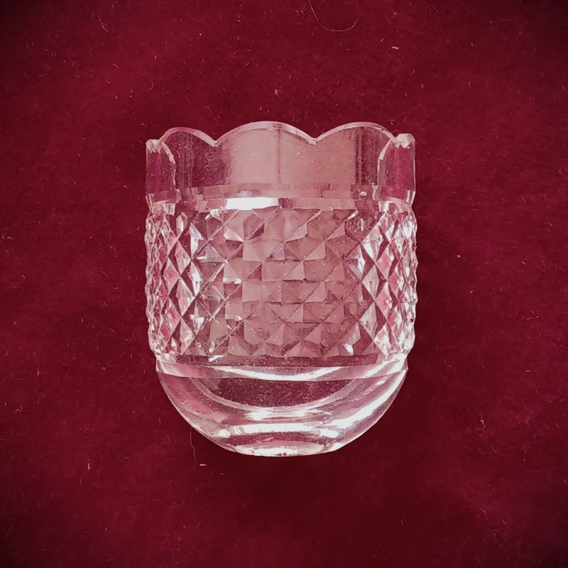 Wall Light hand cut Glass Receiver Plate 